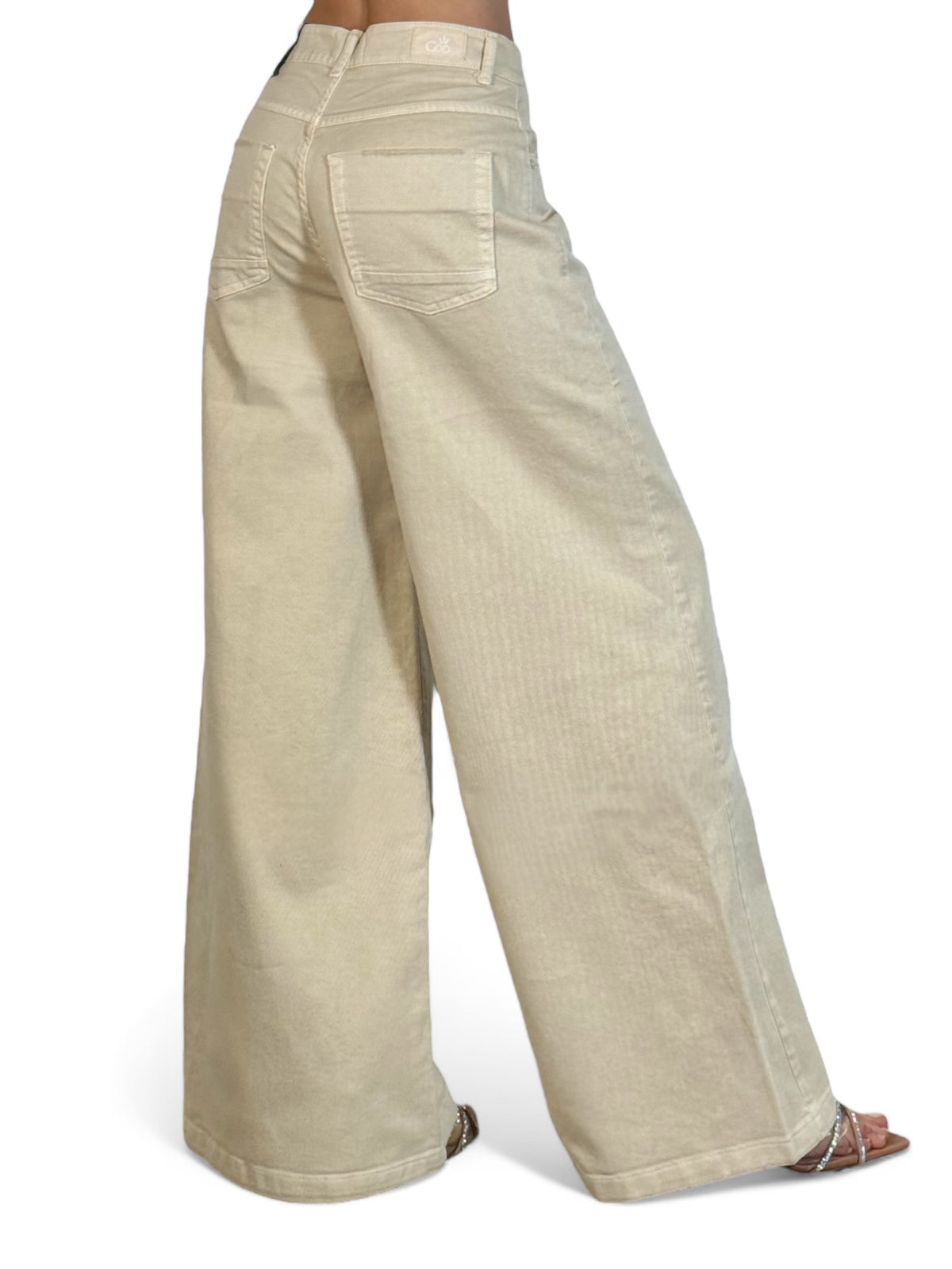 Pantaloni AMY wide leg in drill
