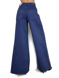 Pantaloni AMY wide leg in drill
