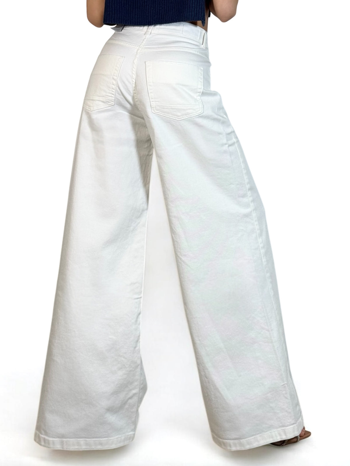 Pantaloni AMY wide leg in drill