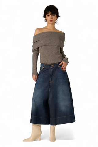 Pantagonna Andra in denim slegato