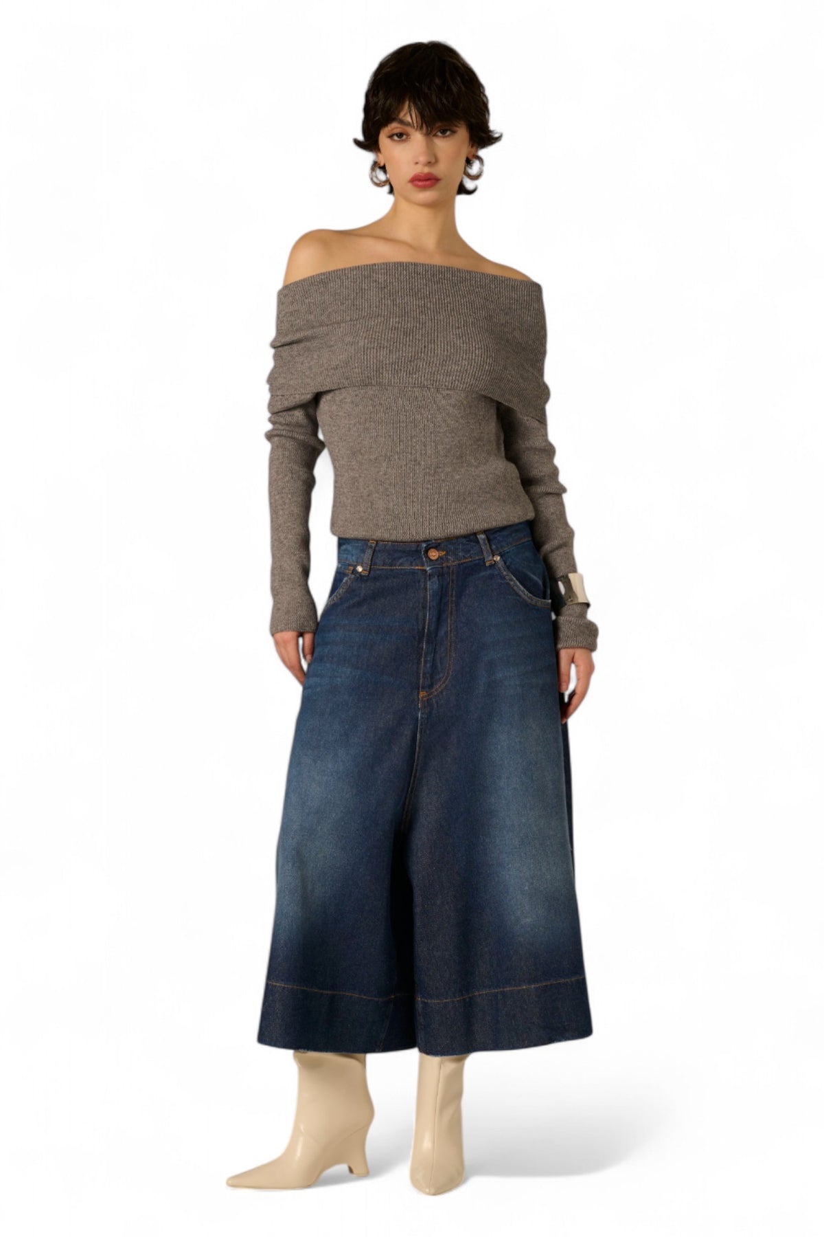 Pantagonna Andra in denim slegato
