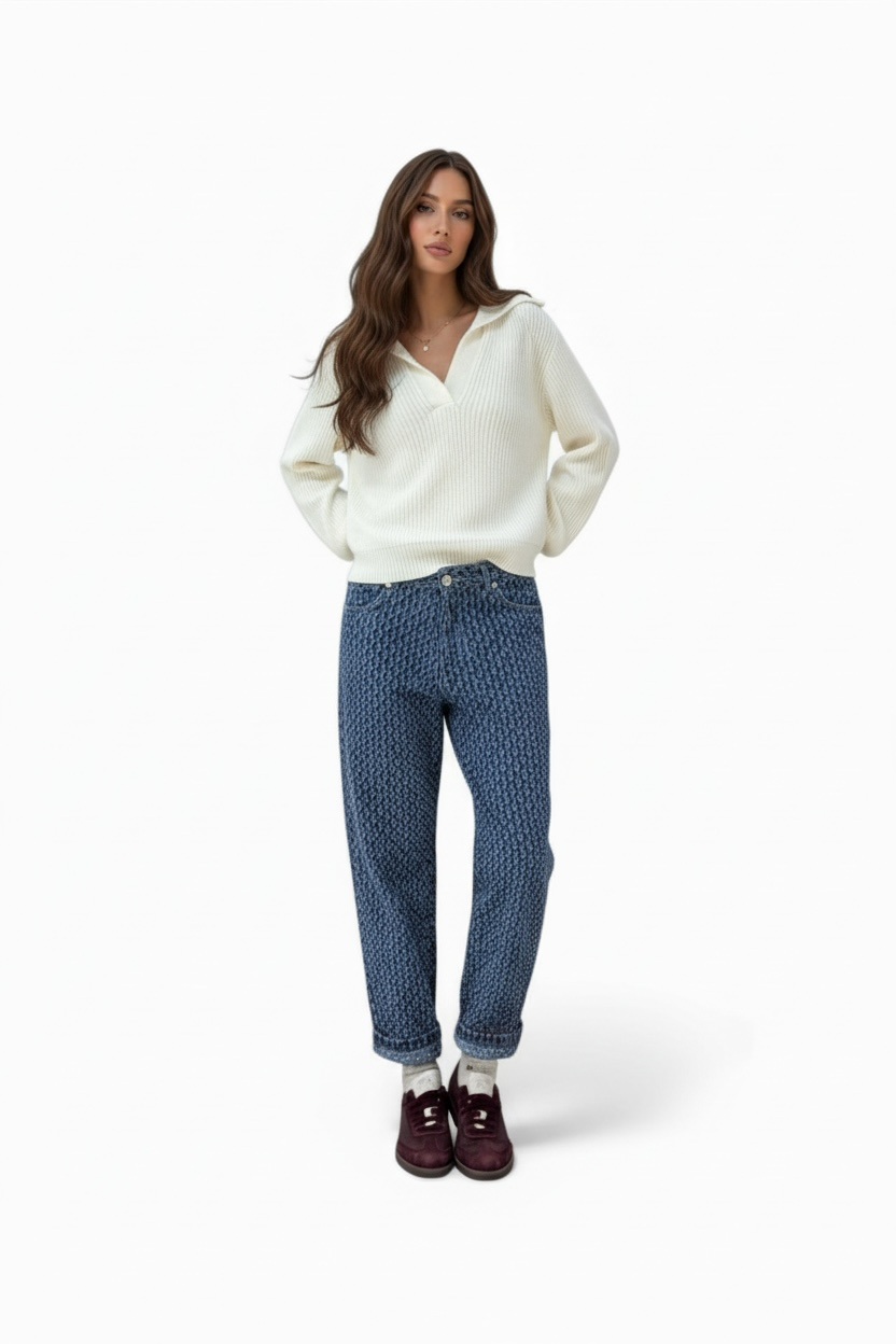 Jeans Arya relaxed vita bassa - modella taglia 26 altezza 165cm
