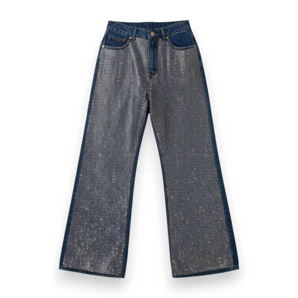 Jeans Cleo straight con applicazione