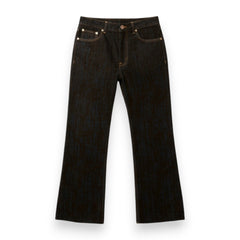 Pantaloni Denise a trombetta in denim floccato