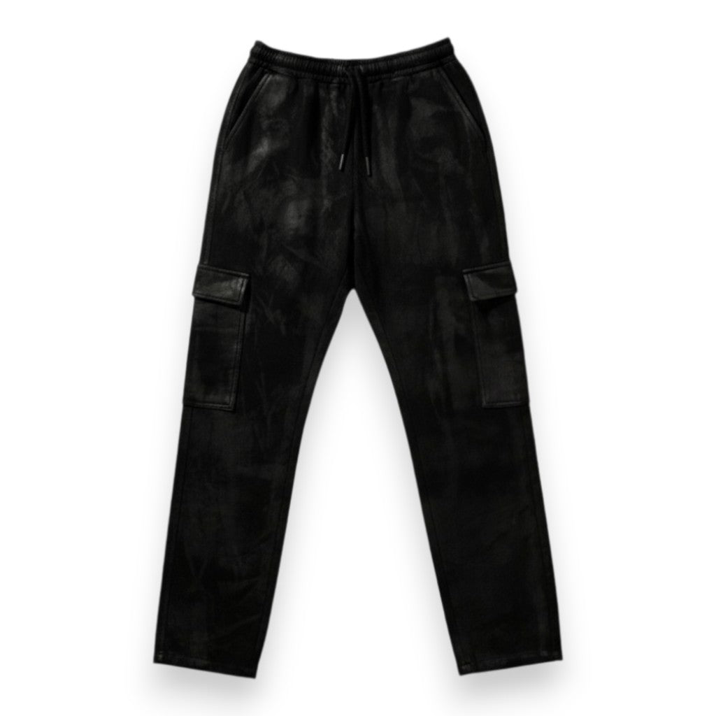 Pantaloni Willy cargo in felpa con spalmatura gommata