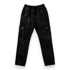 Pantaloni Willy cargo in felpa con spalmatura gommata
