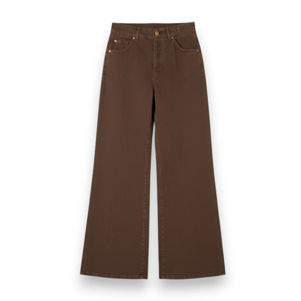 Pantaloni Becca wide leg in drill