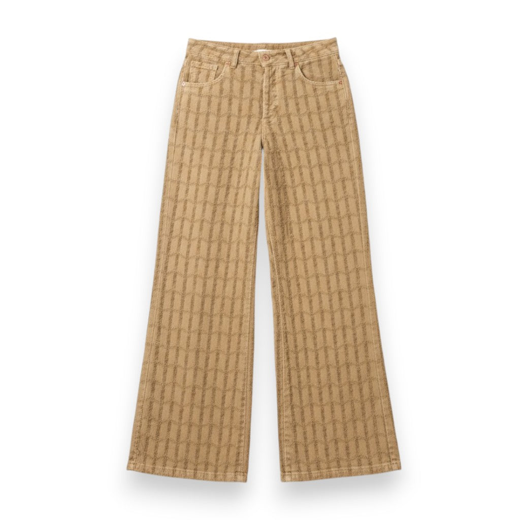Pantaloni Alisha in drill laserato