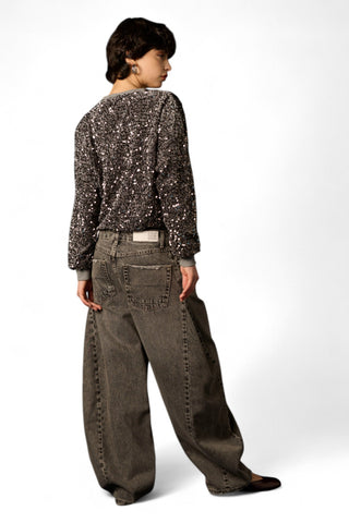 Jeans Axel butterfly in denim black barrel fit