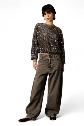 Jeans Axel butterfly in denim black barrel fit