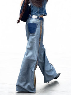 Jeans BEA wide leg inside out