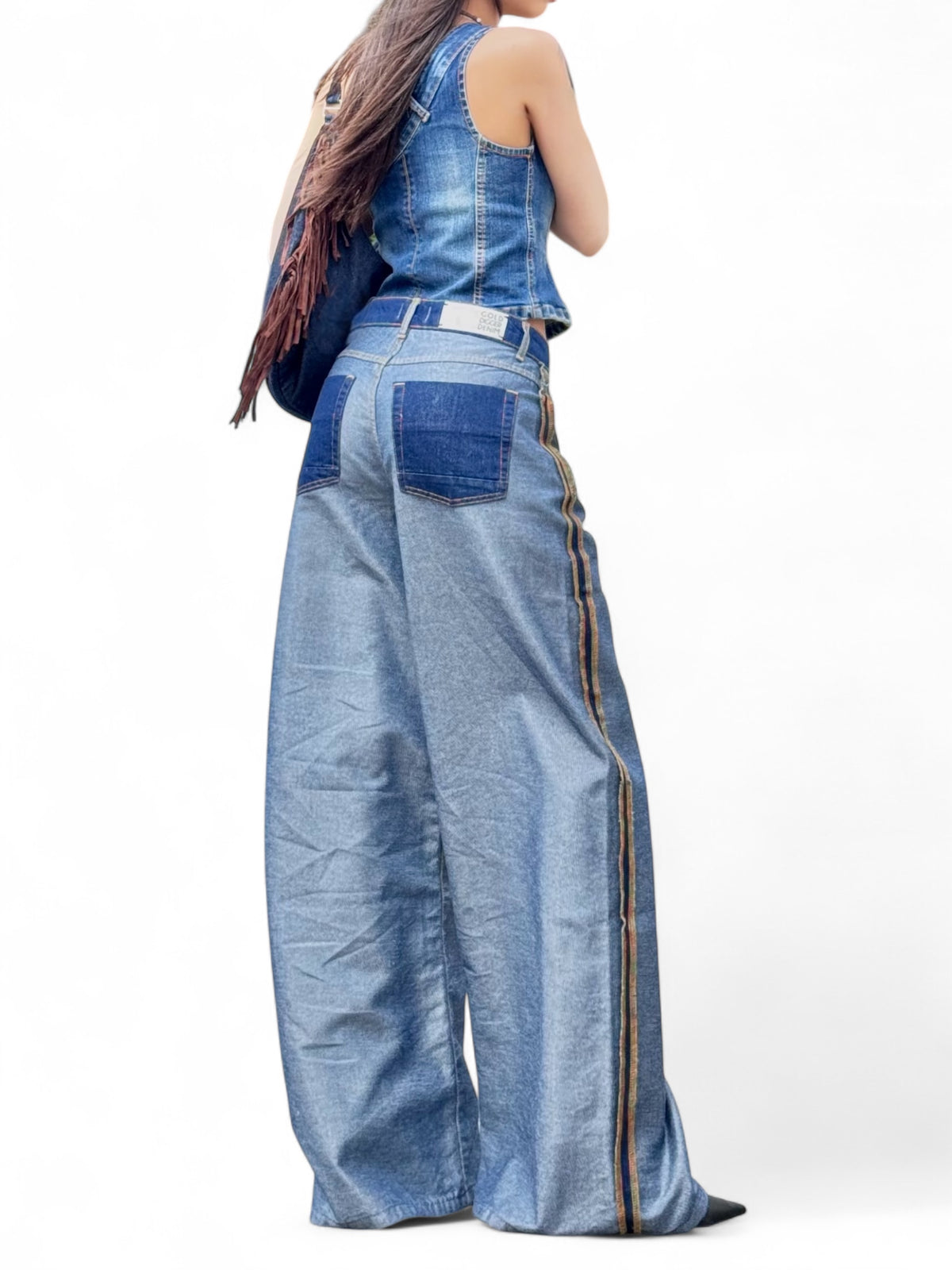 Jeans BEA wide leg inside out