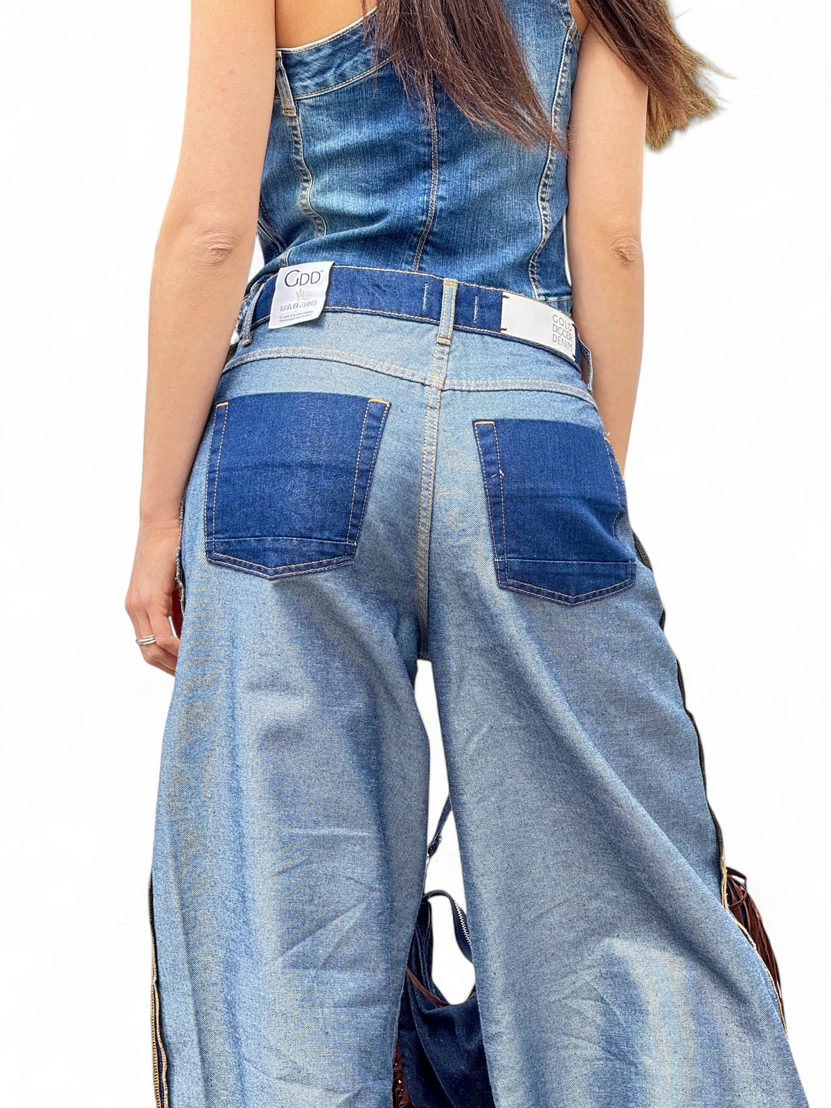 Jeans BEA wide leg inside out