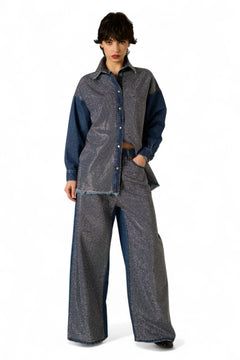Jeans Cleo straight con applicazione