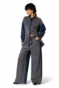 Jeans Cleo straight con applicazione