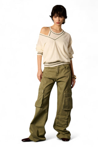 Pantaloni Cody cargo in canvas