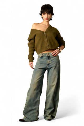 Jeans Daisy con bustino sfrangiato