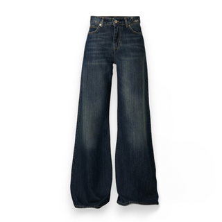 Jeans Brenda wide leg in denim fermo