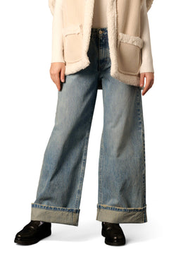 Jeans Eden wide in denim cimmosato