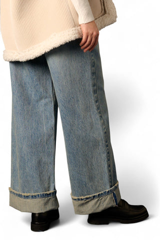 Jeans Eden wide in denim cimmosato