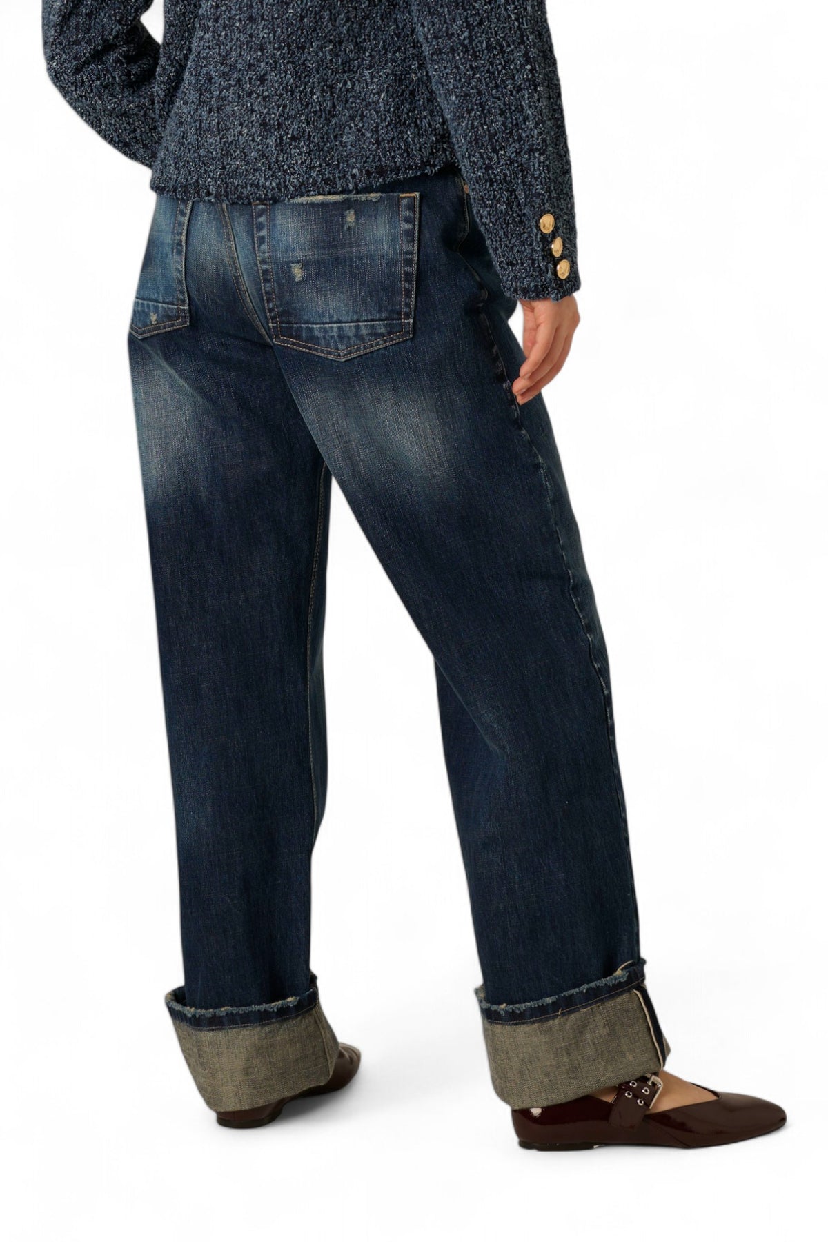 Jeans Eva in denim cimmosato