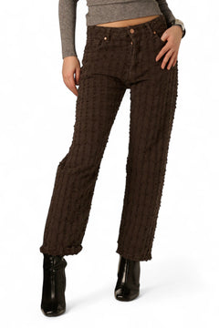 Pantaloni Giusy 90's fit in drill laserato