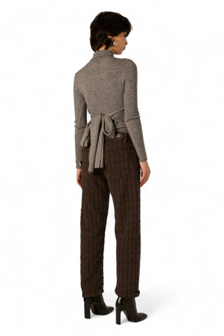 Pantaloni Giusy 90's fit in drill laserato