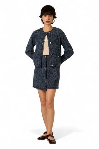 Gonna Grace in denim bouclè