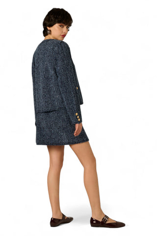 Gonna Grace in denim bouclè