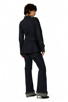 Giacca Jenna con tasconi in denim japan