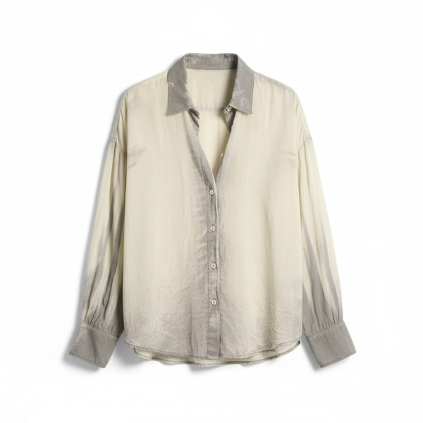 Camicia Yoko oversize in mussola misto tencel e cotone spraywash