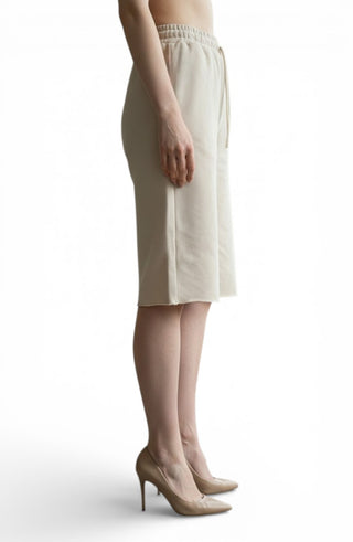 Bermudone Nicole in felpa con trattamento spraywash