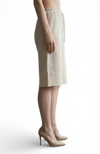 Bermudone Nicole in felpa con trattamento spraywash