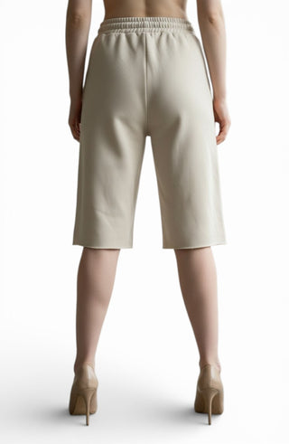 Bermudone Nicole in felpa con trattamento spraywash