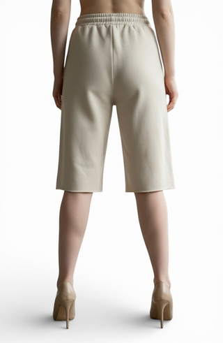 Bermudone Nicole in felpa con trattamento spraywash