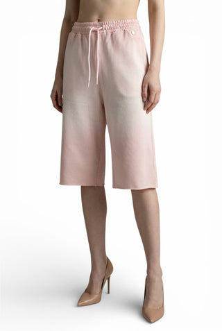 Bermudone Nicole in felpa con trattamento spraywash