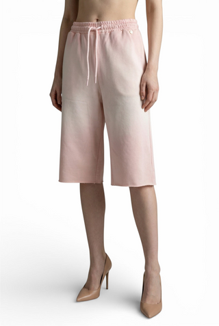 Bermudone Nicole in felpa con trattamento spraywash