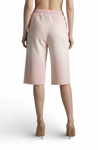 Bermudone Nicole in felpa con trattamento spraywash