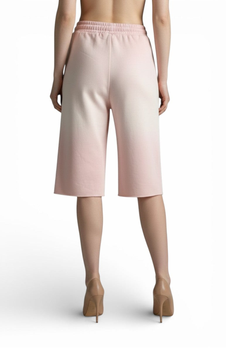 Bermudone Nicole in felpa con trattamento spraywash