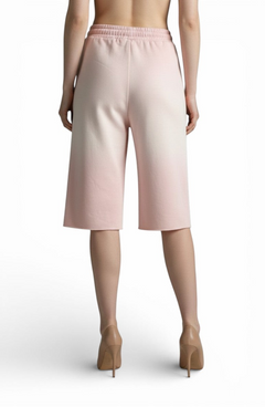 Bermudone Nicole in felpa con trattamento spraywash