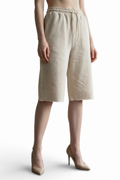 Bermudone Nicole in felpa con trattamento spraywash