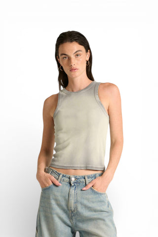 Canotta Isa slim in costina spraywash