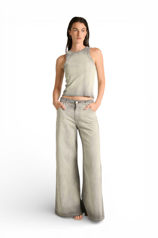 Canotta Isa slim in costina spraywash