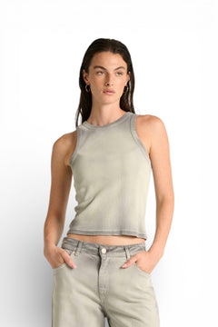Canotta Isa slim in costina spraywash