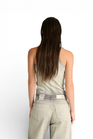 Canotta Isa slim in costina spraywash