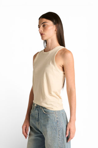 Canotta Lily basic in cotone misto lino