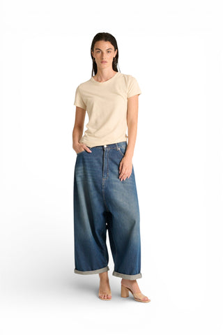 T-shirt Lena basic in cotone misto lino