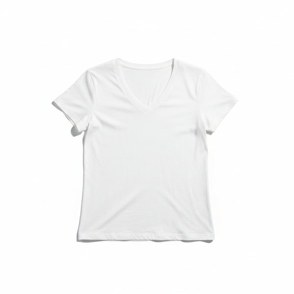Shirt Olga in misto seta con scollo a V