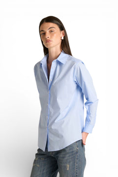 Camicia Phoebe basic in popeline di cotone