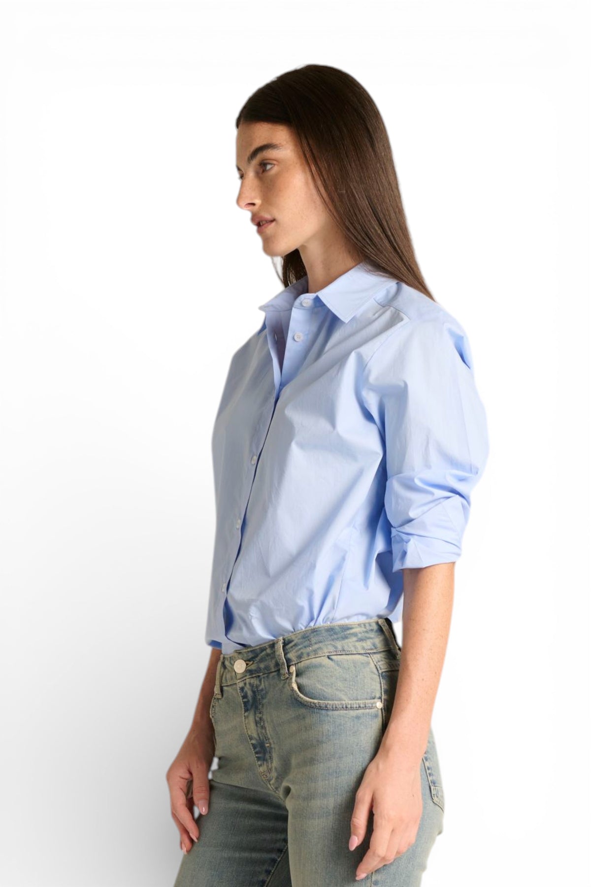 Camicia Phoebe basic in popeline di cotone